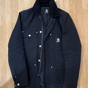 Carhartt Black Field Jacket with Silver Details